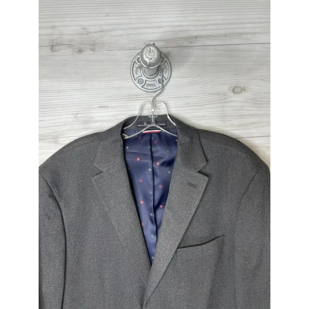 Tommy Hilfiger Blazer Mens‎ 42S Gray Two Button Notch Lapel Sport Coat Stretch